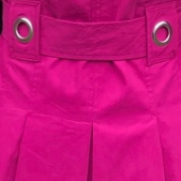 Princess Style Trench Coat Belt Double Breasted Pleated Hot Pink Size Large - Picture 7 of 16